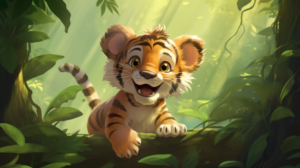 Tiger Timo der im Dschungel lebt