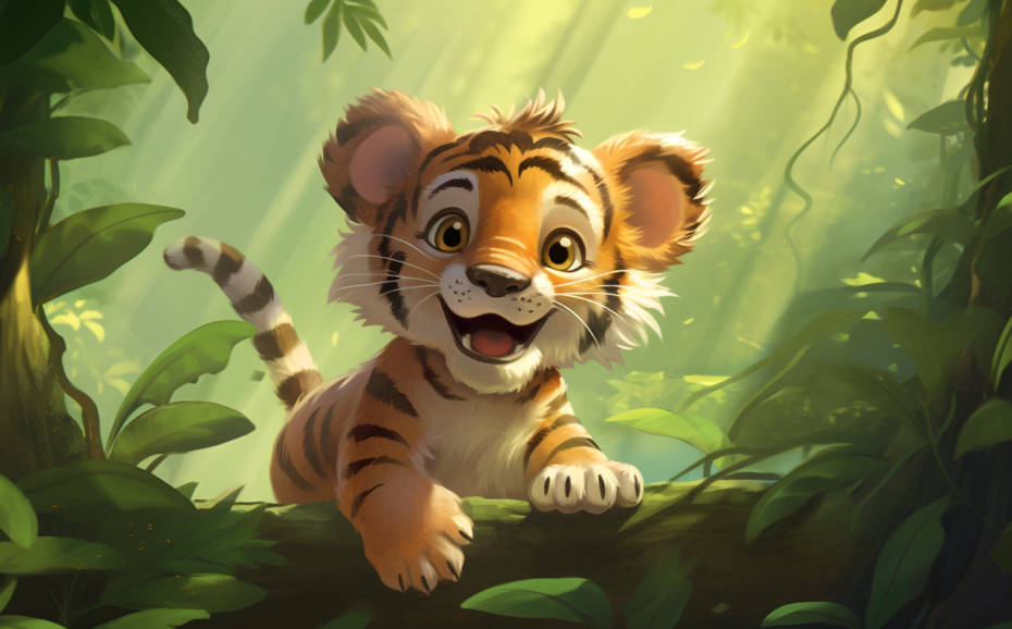 Tiger Timo der im Dschungel lebt